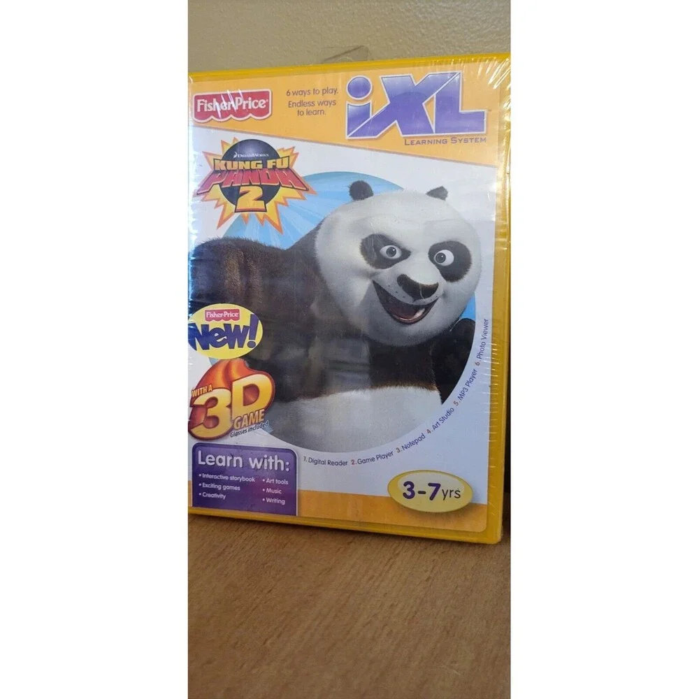 Fisher-Price iXL Kung Fu Panda 2 & Green Lantern NEW Learning System 3D Game NIP